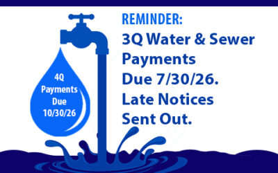 Water & Sewer Payment Schedule