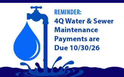 Water & Sewer Payment Schedule